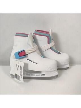 Bauer Lil Angles Kids Ice Skates Winter Athletic Sporty Adjustable Youth Y10/11